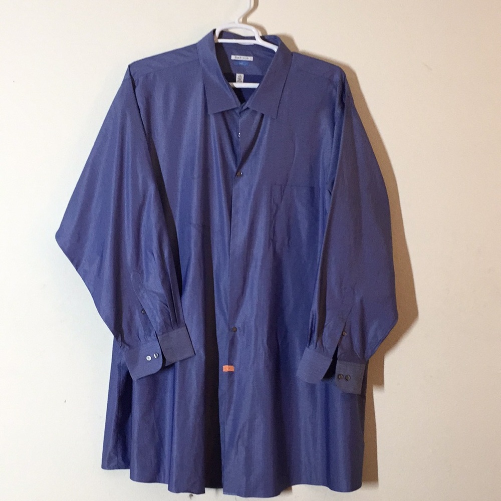 Van Heusen Royal Herringbone Blue Button-down Shirt